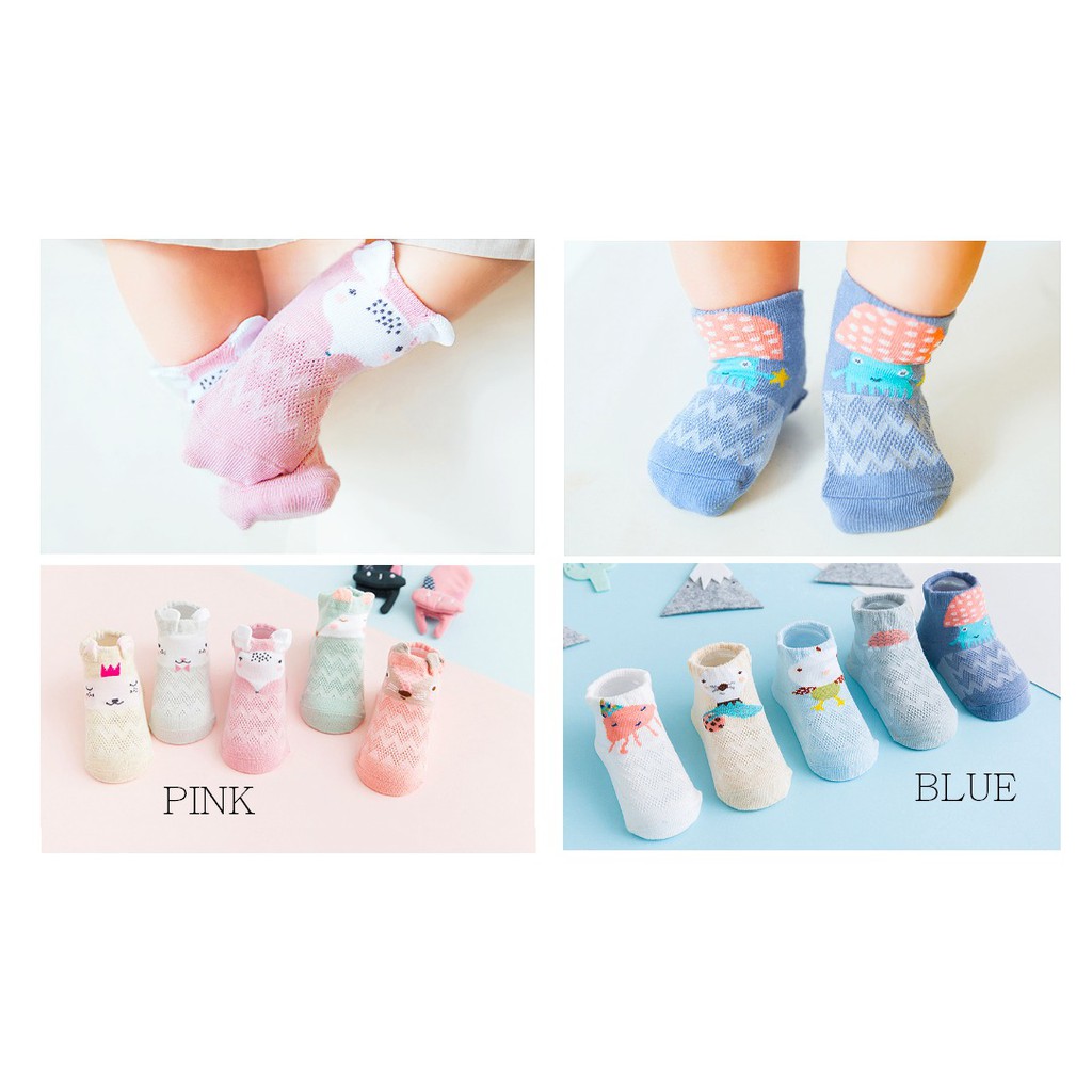 Kaos Kaki Bayi Imut / Kaos Kaki Anak 0-12 Bulan [5 SET]