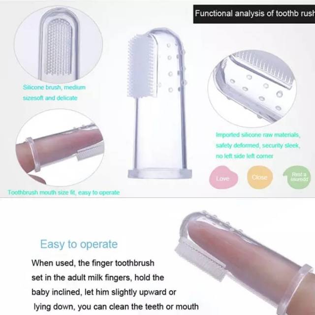 Sikat gigi bayi - sikat lidah gusi bayi finger toothbrush