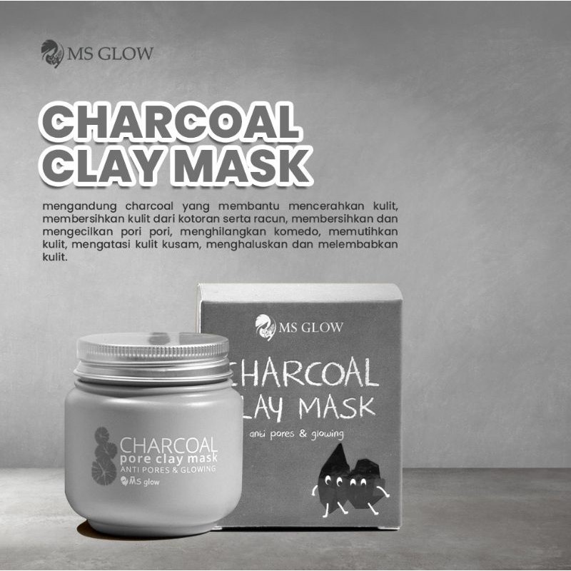 Clay Mask MS glow msglow green tea | charcoal Free Kuas