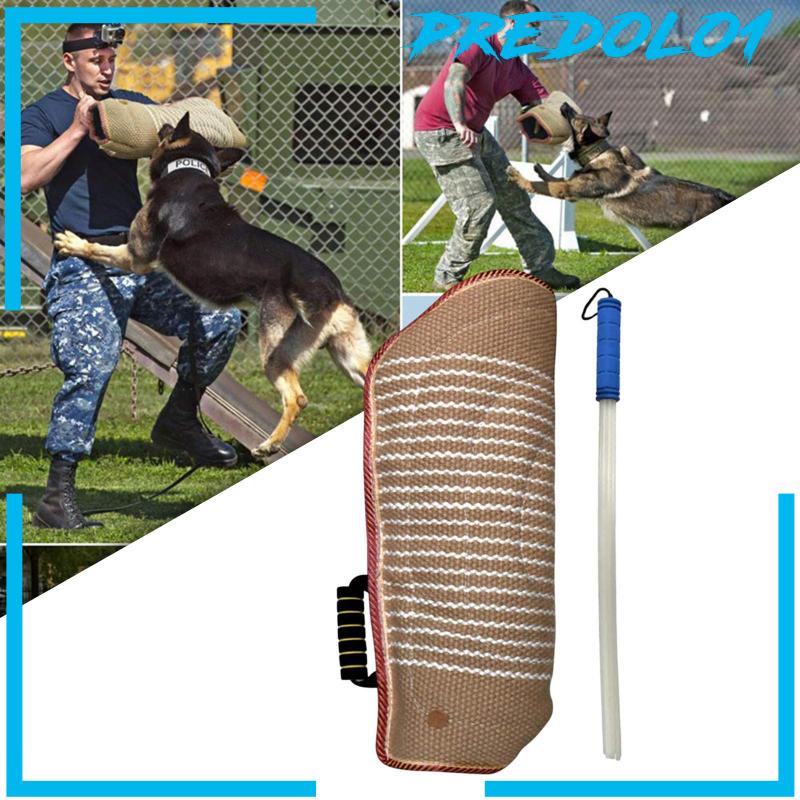 Dog Bite Sleeve Training Protector with Whip Agitation Stick for Work Dog