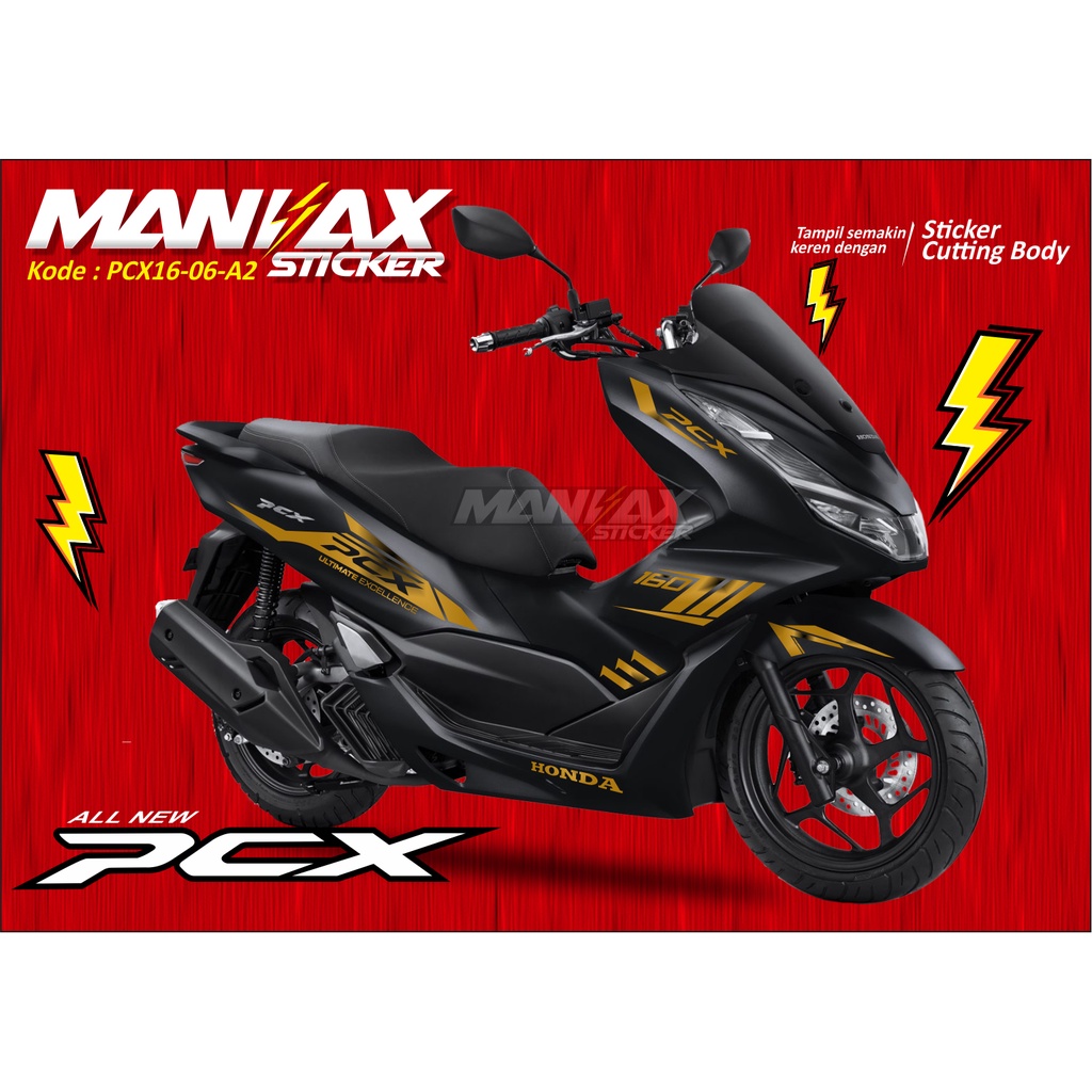 Sticker PCX 160 Cutting Stiker New PCX 160 GOLD - Striping PCX 160 New /  LIS PCX 160 - PCX16.06