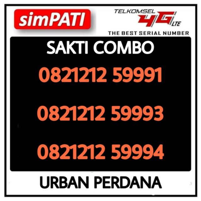 Kartu perdana sakti combo nomor cantik simpati 4G 999