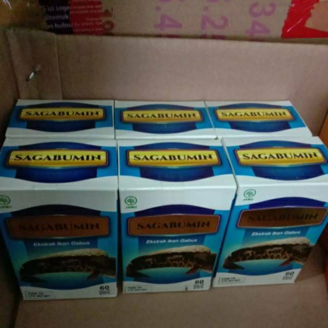 Kapsul Ekstrak Albumin Ikan Gabus Murni Sagabumin 60 Kapsul( Sari Gabus Albumin ) Original