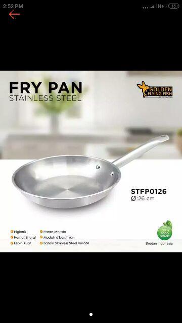 Wajan Fry Pan Golden Flying Fish Stfp0126 26cm