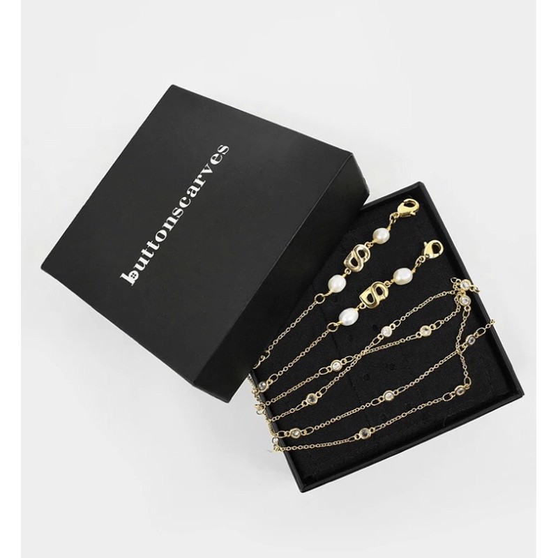 Buttonscarves Everything Long Chain Gold