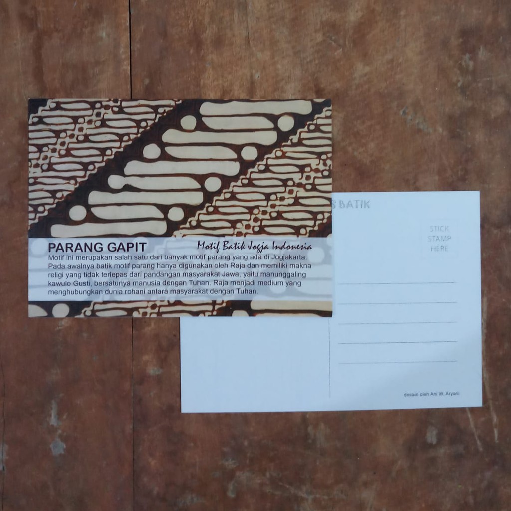 

KARTU POS BATIK POSTCARD - MOTIF PARANG GAPIT