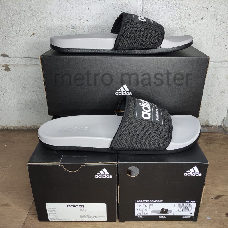 Sandal Slide Adidas Adilette Comfort Slides Sendal Unisex Hitam FZ1701