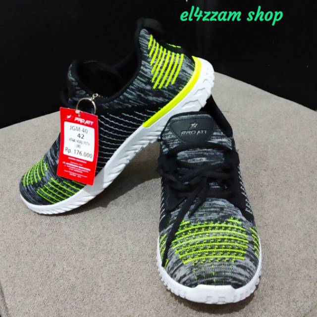 Pro ATT JGM40 Sepatu Slip On Pria Sepatu Santai Warna Hitam Hijau Putih