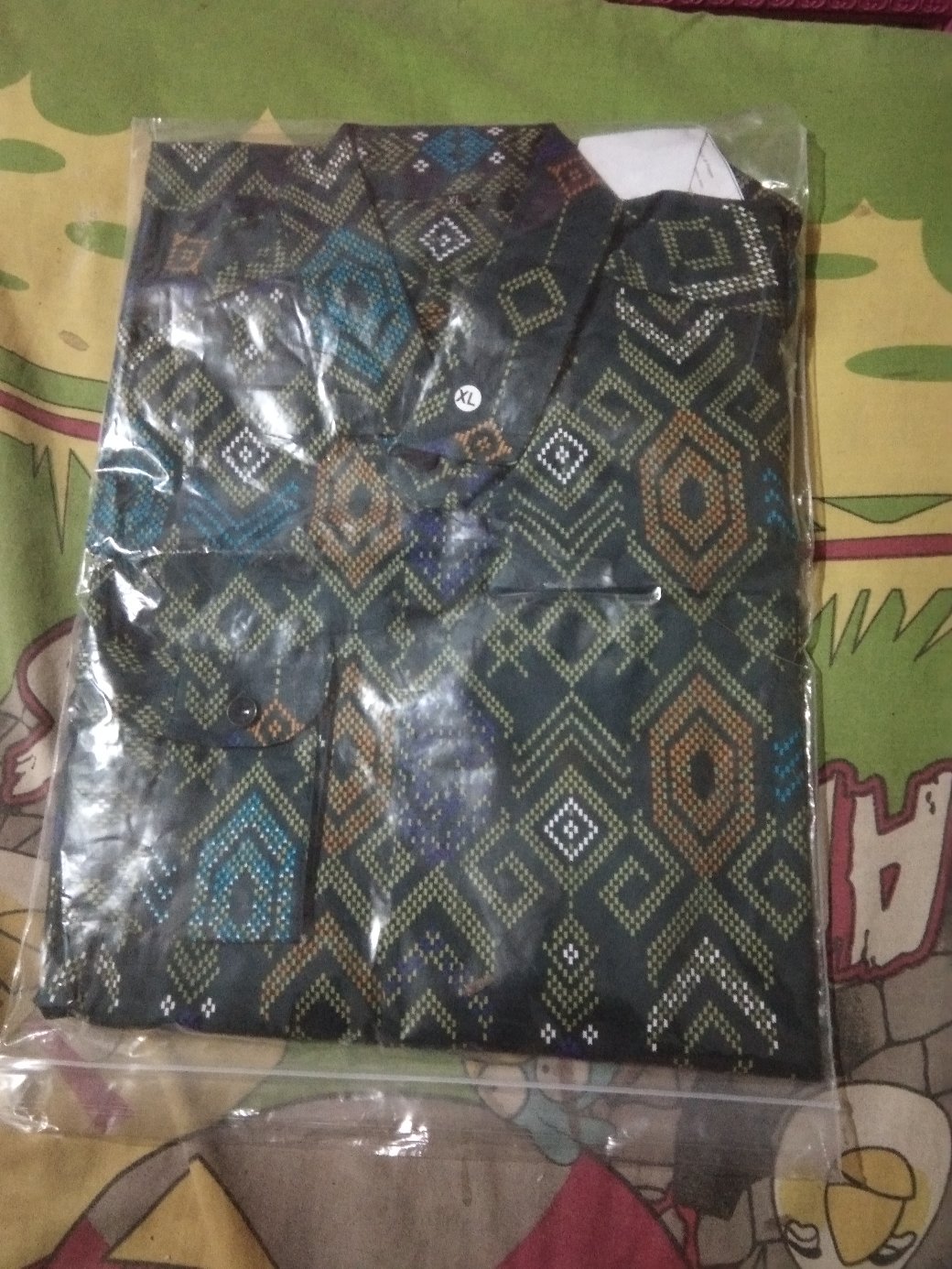 Freypv 8068  Slimfit Long Batik Songket M-xl Kemeja Batik Best