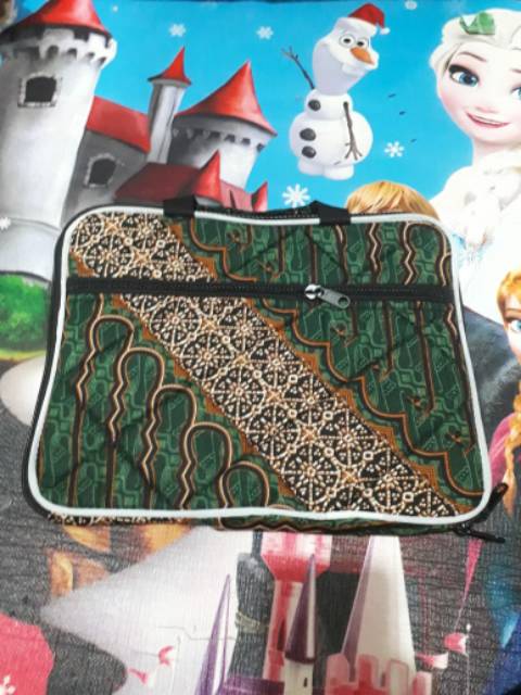 TAS LAPTOP 12 INCHI BAHAN BATIK - TAS NOTEBOOK NETBOOK - SOUVENIR MURAH KHAS JOGJA