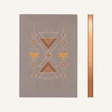 

NOTEBOOK SIGNATURE FLAT GEO GRID : GREY A5