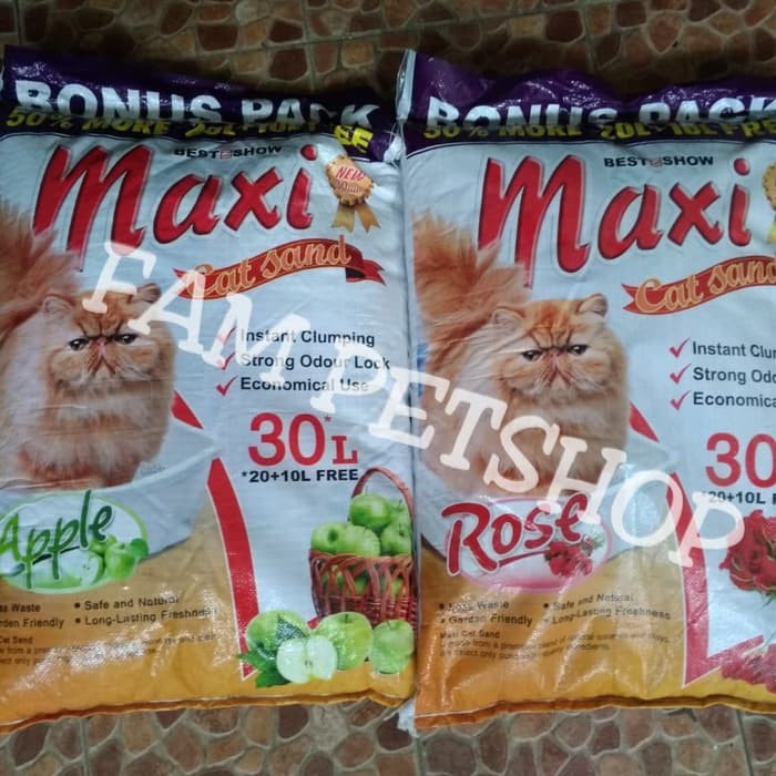 Pasir Maxi Cat Sand 30Lt - Pasir Kucing / Cat Sand