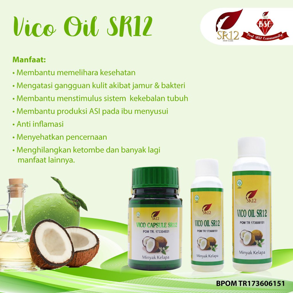 Virgin Coconut Oil Vco Sr12 Minyak Kelapa Murni Imun Booster Indonesia