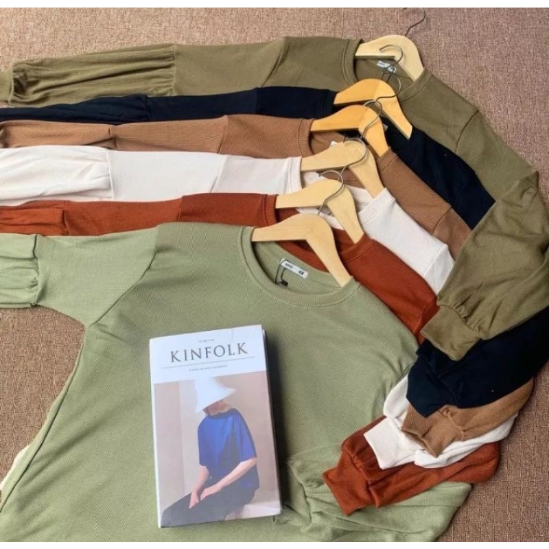 BajuRajutLenganBalonWanita/KaosLenganBalonWanita