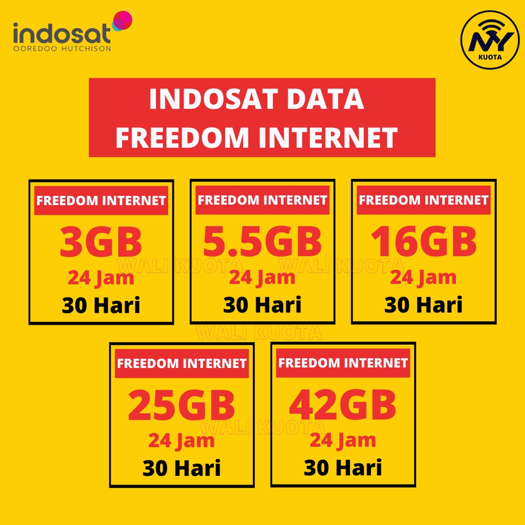 Paket Internet Indosat Data Freedom Internet