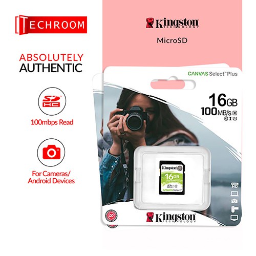 KINGSTON Canvas Select PLUS MicroSD Card Class 10 (16GB, 32GB, 64GB, 128GB)