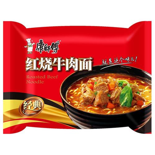 

康师傅红烧牛肉面袋装mie instan kangshifu sapi hongshao 104gram