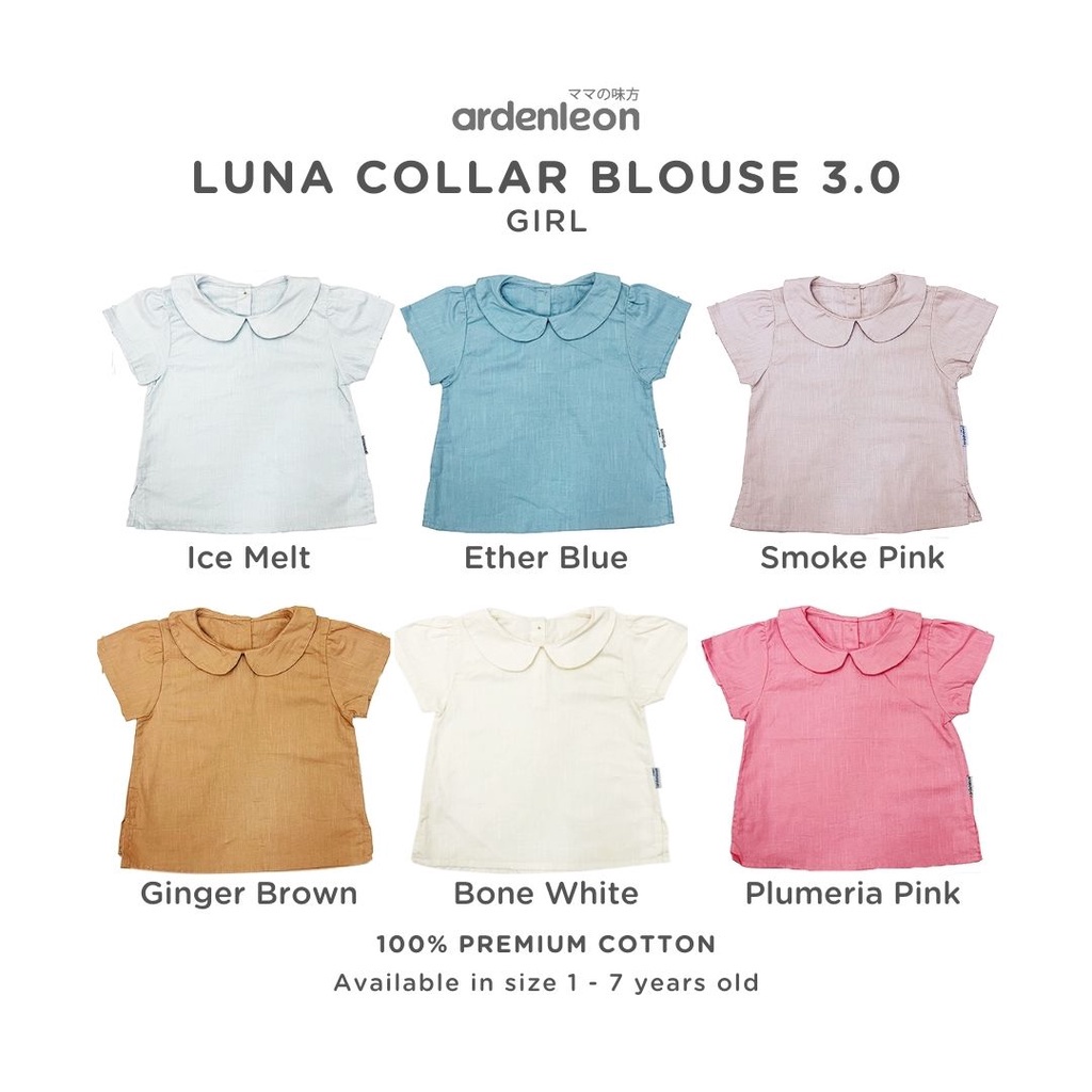 Ardenleon - Luna Collar Blouse / Atasan Anak Perempuan  (4-7 Year)