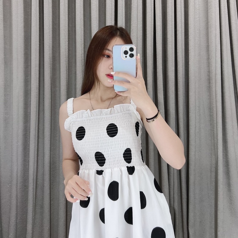 Polkadot flare dress 1570 | Dress polkadot