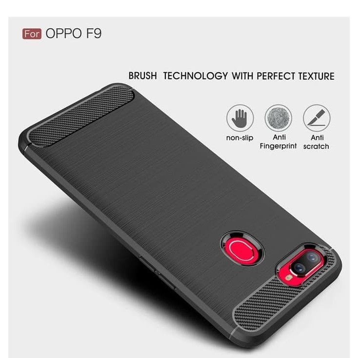 Silicon Case OPPO A5S A7 A12 F9 F9 Pro Realme 2 Realme 2 pro Softcase iPAKY Carbon Casing Cover