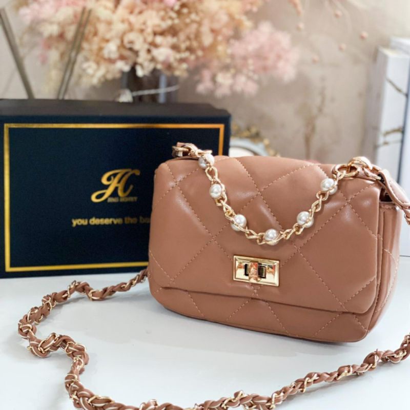 Jimshoney Tas selempang wanita Janice bag original murah fashion import realpic cod free box kotak