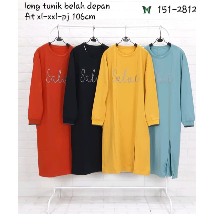 tunik kaos  wanita bahan kaos import  rd ukuran allsize ld 