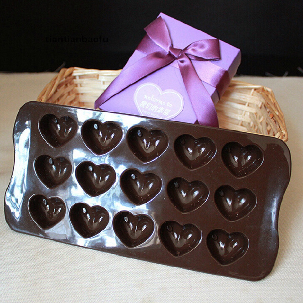 [tiantianbaofu] New Heart Silicone Fondant Mould Cake Candy Jelly Chocolate Muffin Baking Mold Boutique