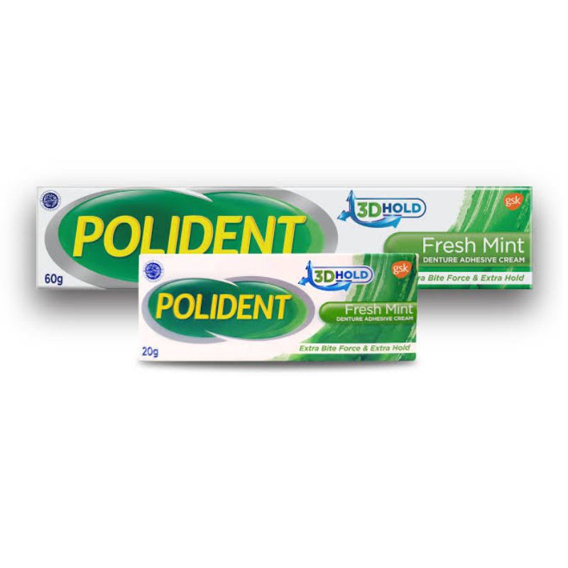 Polident Denture Adhesive//Lem Gigi Palsu'60g/20g