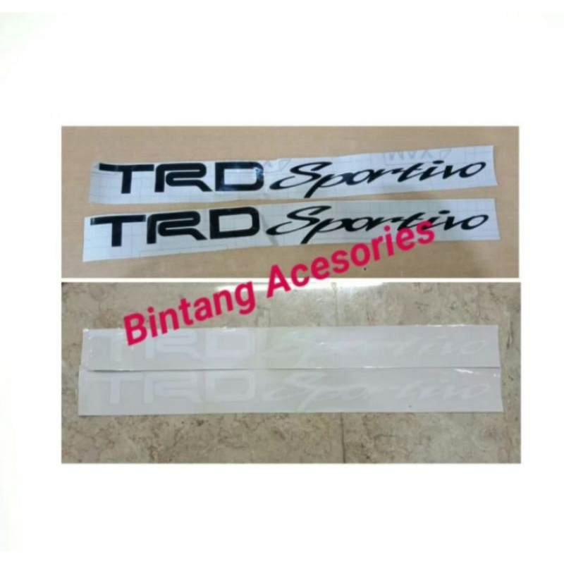 Stiker Body Mobil Calya TRD Sprotivo Sticker Hitam Putih