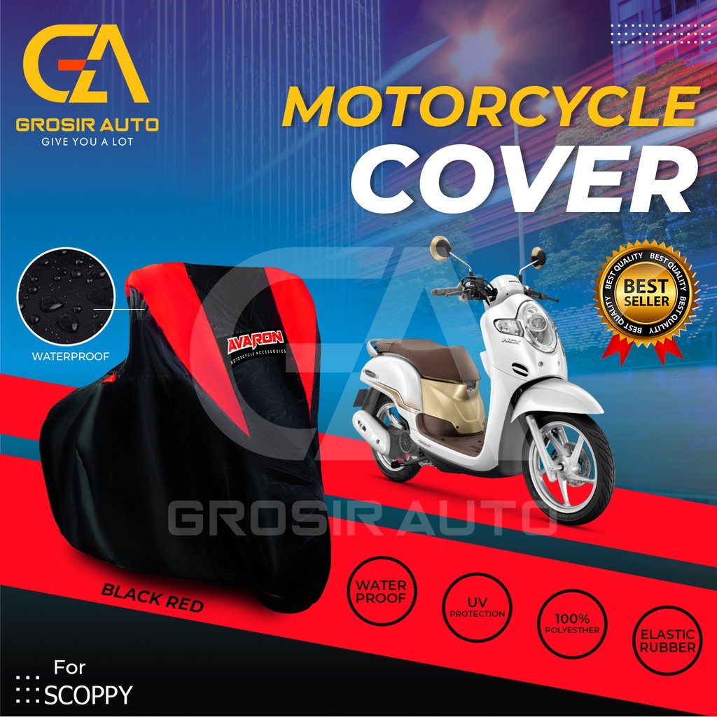 Sarung Motor AVARON SCOPPY/ Penutup Pelindung Body Cover Motor Warna Anti Air Merk Avaron