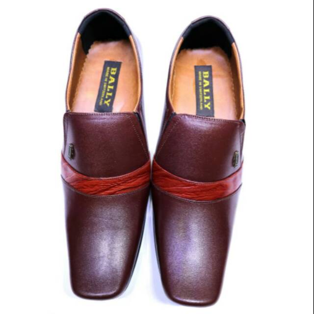 Sepatu Pantofel Bally Kulit Asli / Pantofel Pria / Sepatu Formal Kulit Asli Murah - Bally 7077
