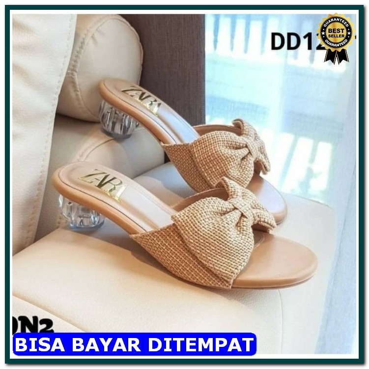 High Heels Hils Wanita Bulat Transparan Murah Import Ed676 Dd01 V WW129 Hak Kaca Tahu Premium Su91