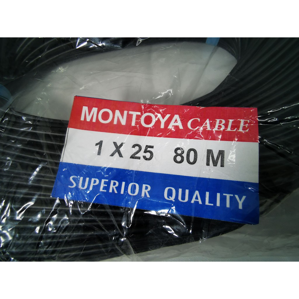 Kabel listrik Tunggal Serabut 1 x 25 Montoya 80 mtr per roll