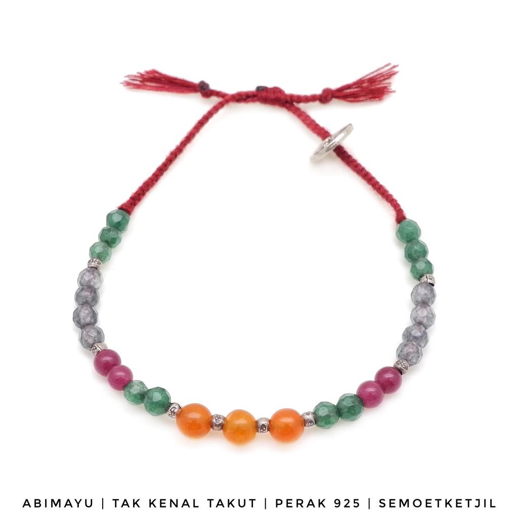 

Semoet Ketjil Gelang Boho Abimayu perak 925 Batu Agate Bohemian Special Edition