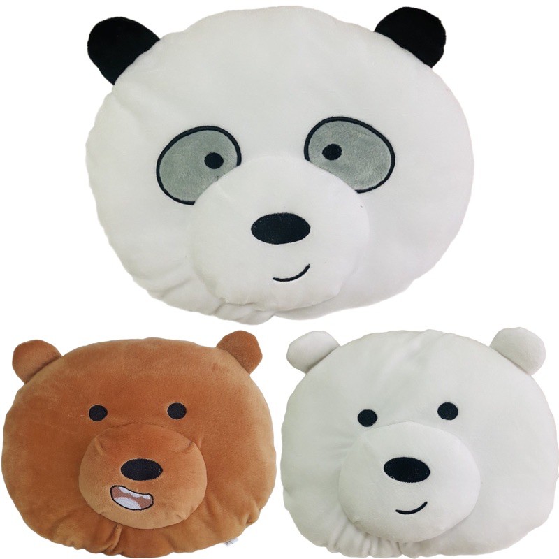 Bantal Boneka We Bare Bears Bear Lembut Lucu Ukuran 40cm Berlabel SNI