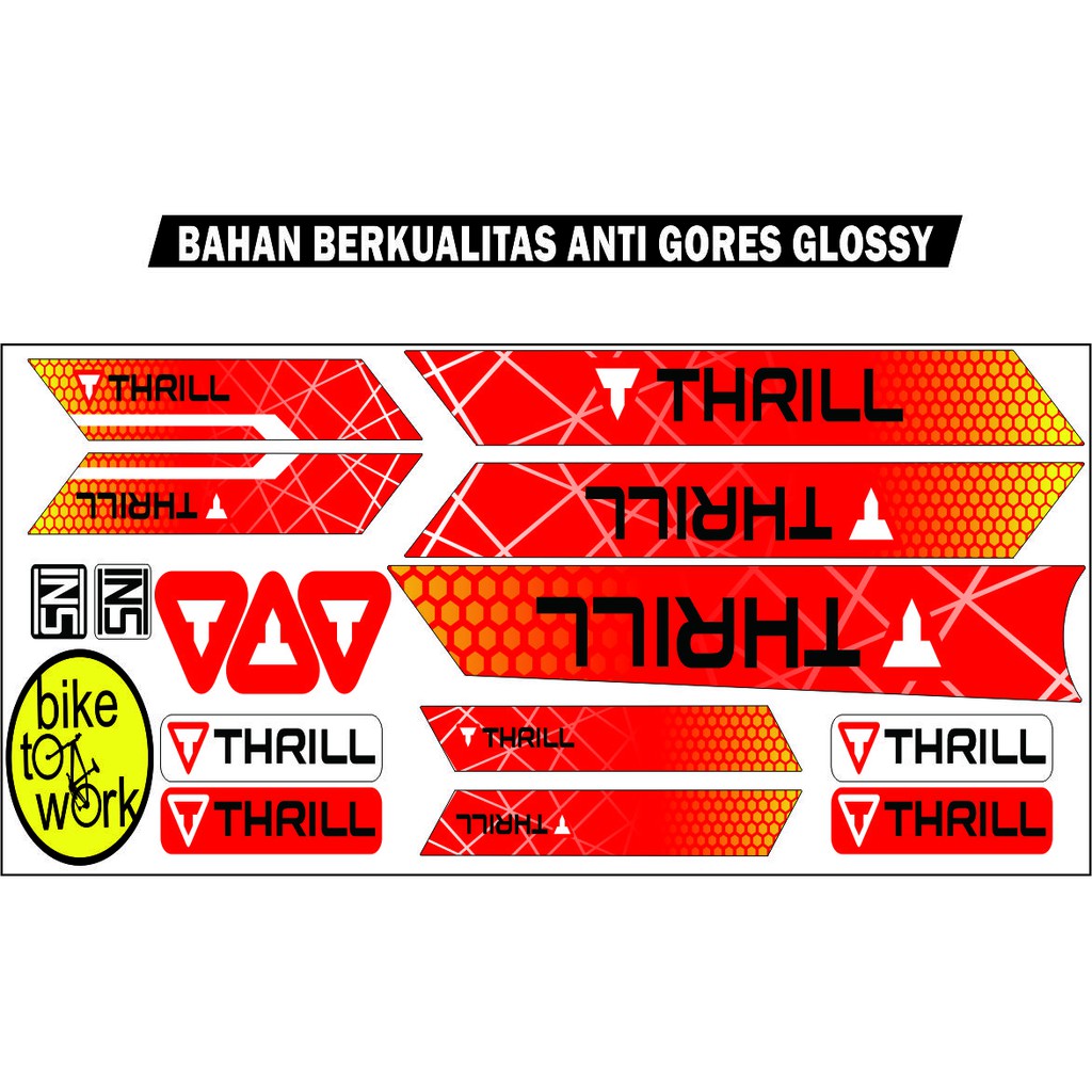 VARIASI STICKER SEPEDA BIKE TO STICKER THRIL