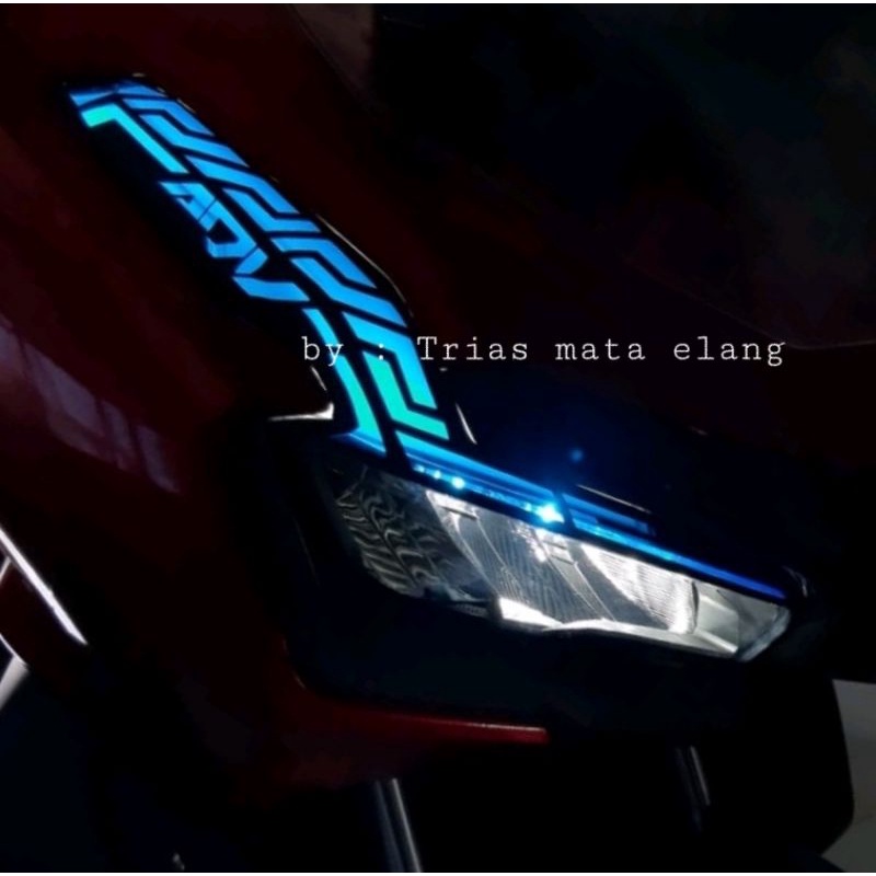 Stiker lampu ALIS ADV motif Biru