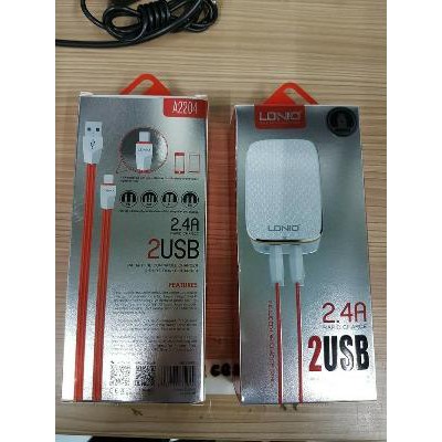 Adaptor Charger LDNIO A2204 2 Port 2 4A