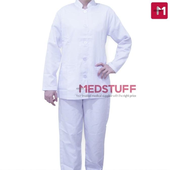 Baju Perawat Bidan Dinas AKPER AKBID Wanita Lengan Panjang