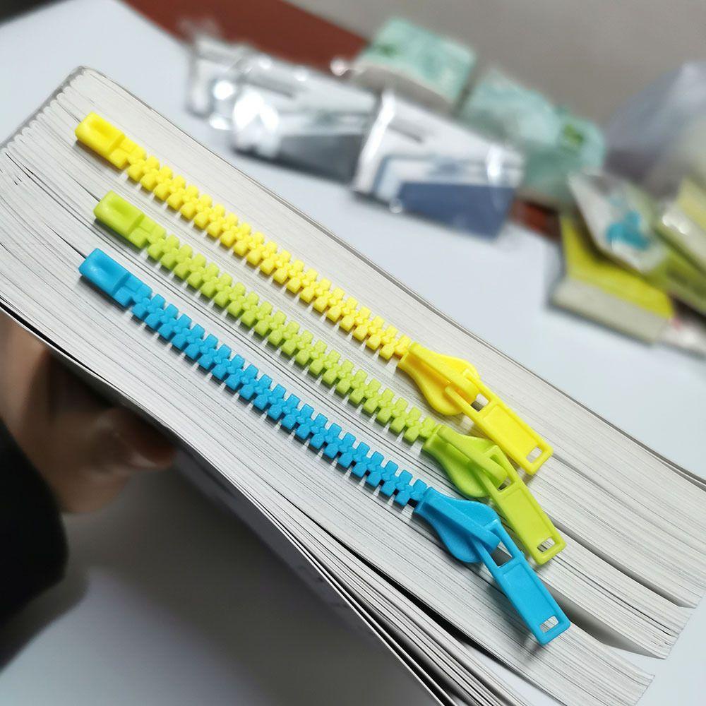 Lanfy Klip Pembatas Buku Bentuk Resleting Kreatif Untuk Sekolah / Kantor