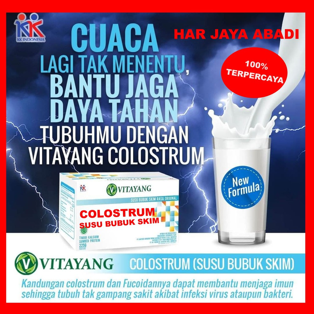 

Vitayang Colostrum New Formula KK Indonesia100% ORI isi 15 Sachet