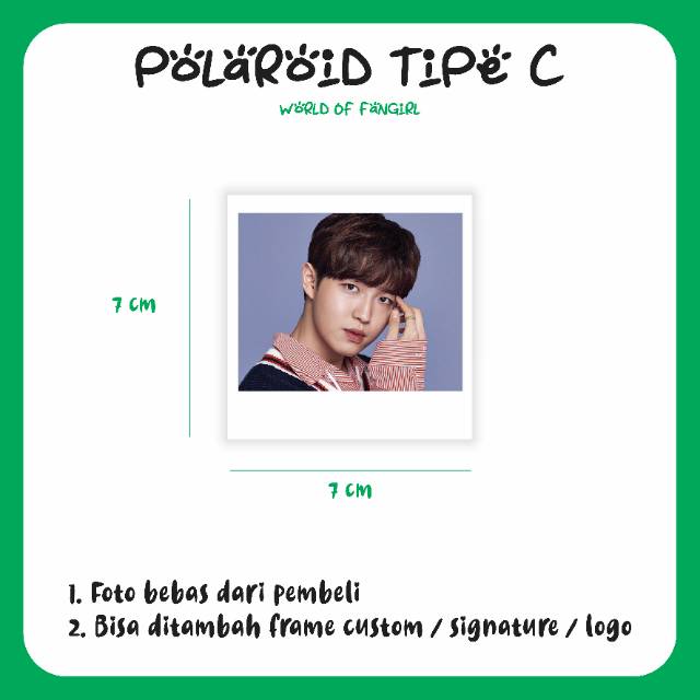 CETAK FOTO POLAROID TIPE C (Ratio foto 4:3)  WATERPROOF