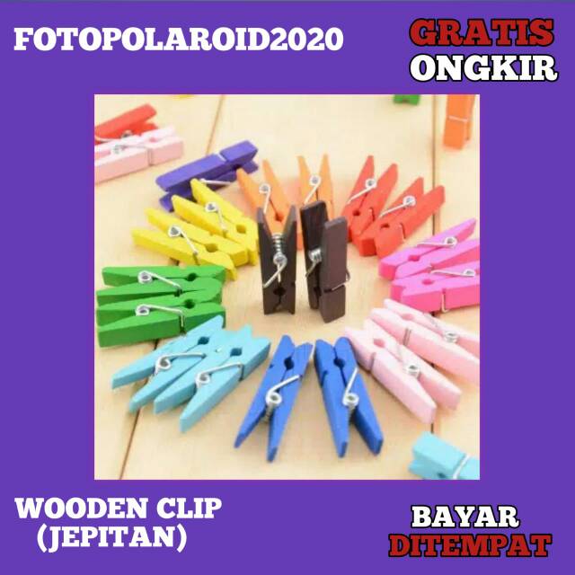 [COD] WOODEN CLIP JEPITAN RAINBOW