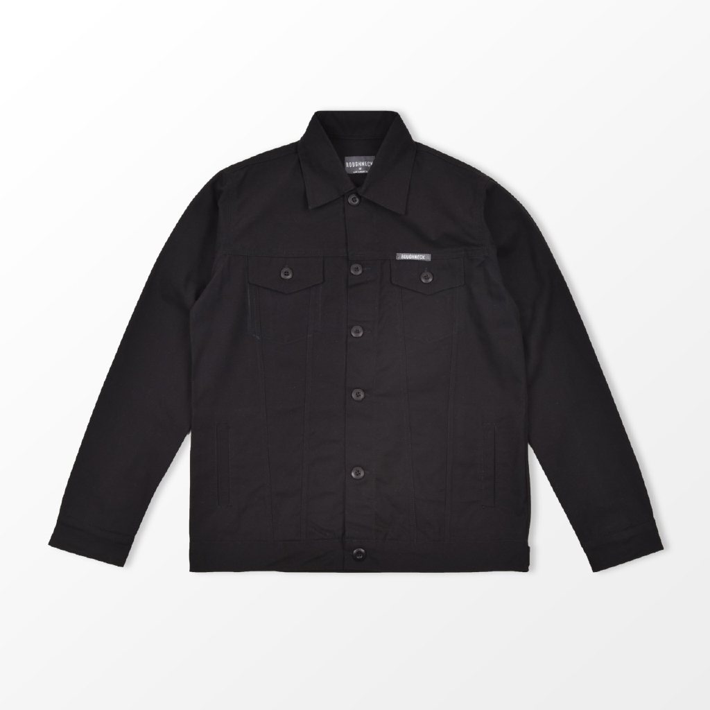 Roughneck Tj001 Black Gorgeous Trucker Twill Jacket | Shopee Indonesia