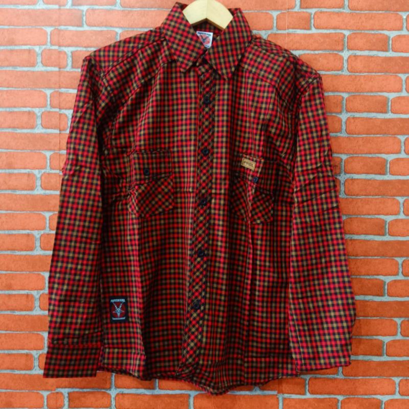 KEMEJA KOTAK PANJANG PRAPATAN REBEL ORIGINAL