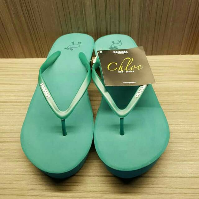 Sandal Panama Wanita Sandal Panama Chloe Wedges Wanita - Hijau
