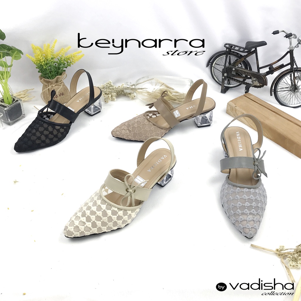 keynarra Best Quality Heels Pump Whit 5 Cm kaca vanilaa PH-07