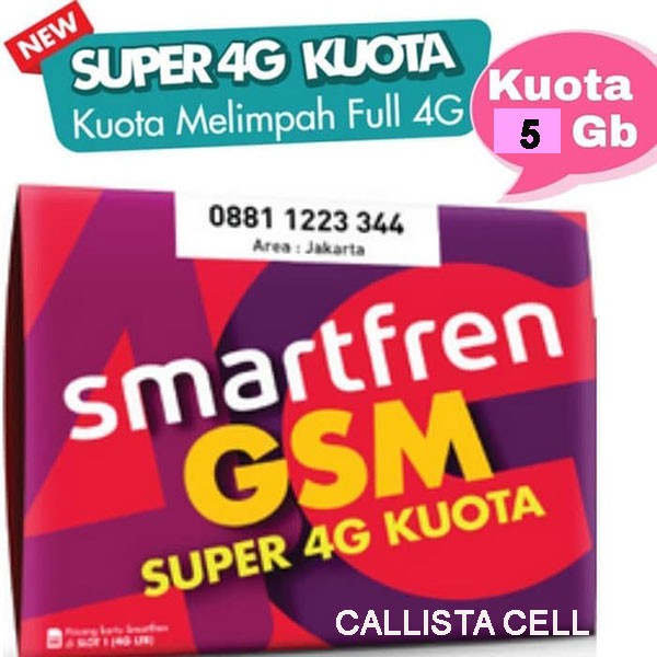 Perdana Internet Smartfren SUPER 4G KUOTA 5 GB