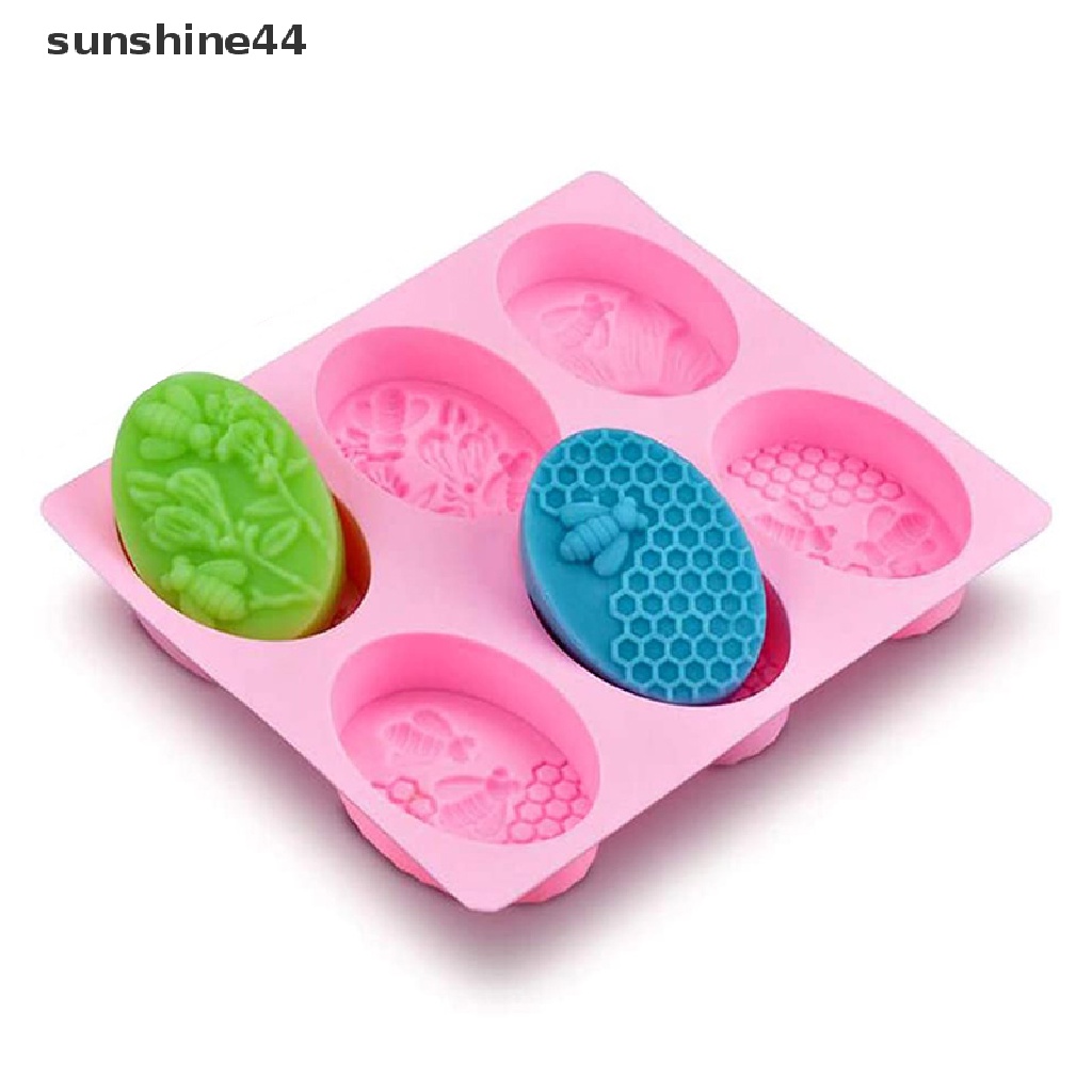 Sunshine Cetakan Resin Bentuk Sarang Lebah 3D Bahan Silikon Untuk Dekorasi Kue / Sabun DIY