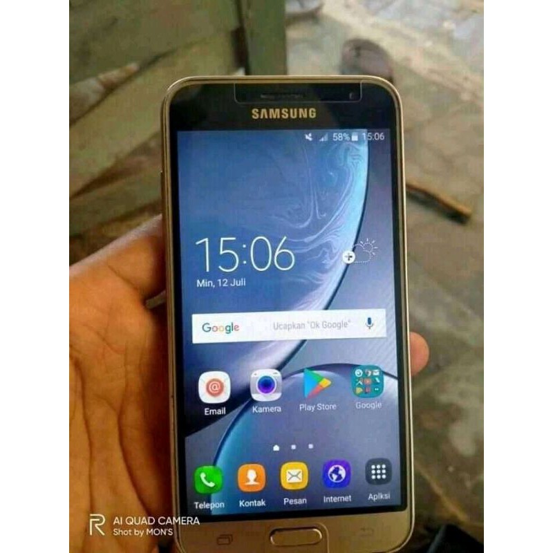 Hp samsung j3 2016 4G ori lengkap second